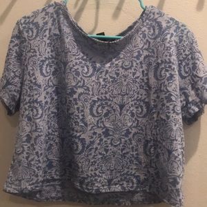 Beautiful Paisley periwinkle crop top